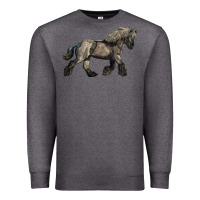 Charcoal Heather Belgian Horse Premium Sweatshirt - LillyAllenDesigns