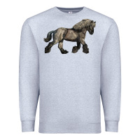 Heather Grey Belgian Horse Premium Sweatshirt - LillyAllenDesigns