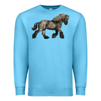 Ocean Blue Belgian Horse Premium Sweatshirt - LillyAllenDesigns