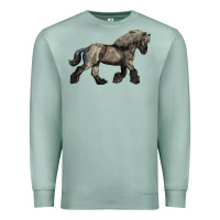 Seafoam Belgian Horse Premium Sweatshirt - LillyAllenDesigns