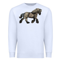 White Belgian Horse Premium Sweatshirt - LillyAllenDesigns