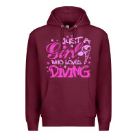 Burgundy funny springboard diving quote diver gift for love girl Premium Hoodie - lanVoArt