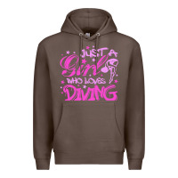 Coffee funny springboard diving quote diver gift for love girl Premium Hoodie - lanVoArt