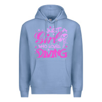 Colony Blue funny springboard diving quote diver gift for love girl Premium Hoodie - lanVoArt