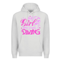 Dove Grey funny springboard diving quote diver gift for love girl Premium Hoodie - lanVoArt
