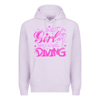 Lilac funny springboard diving quote diver gift for love girl Premium Hoodie - lanVoArt