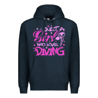 Navy funny springboard diving quote diver gift for love girl Premium Hoodie - lanVoArt