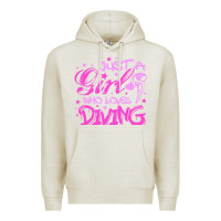 Oatmeal Heather funny springboard diving quote diver gift for love girl Premium Hoodie - lanVoArt
