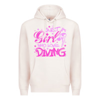 Pale Pink funny springboard diving quote diver gift for love girl Premium Hoodie - lanVoArt