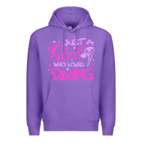 Purple funny springboard diving quote diver gift for love girl Premium Hoodie - lanVoArt