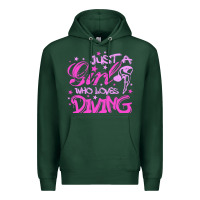 Sports Green funny springboard diving quote diver gift for love girl Premium Hoodie - lanVoArt