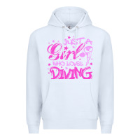 White funny springboard diving quote diver gift for love girl Premium Hoodie - lanVoArt