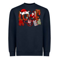 Navy christmas love nurse bbs Heavyweight Sweatshirt - BundleAndBundleShop