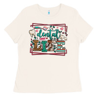 Bone Dental life leopard frame Ladies Tee - LillyAllenDesigns