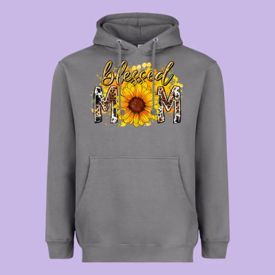 Blessed Mom Sunflower Heavyweight Hoodie Designed By Racoondesign