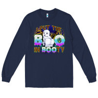 Navy i put boo in booty Long Sleeve Tee - CowGirlArtShop