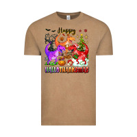 Vintage Coffee happy hallothanksmas dinosaur Vintage Tee - texasbilliewilder