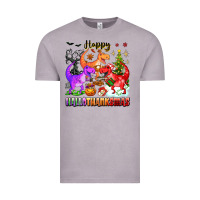 Vintage Zinc happy hallothanksmas dinosaur Vintage Tee - texasbilliewilder