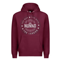 Burgundy Graphic 365 Nonno The Legend Grandpa Men Funny Gift Premium Hoodie - lanVoArt