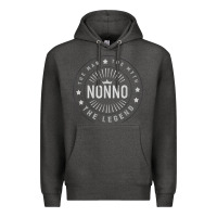 Charcoal Heather Graphic 365 Nonno The Legend Grandpa Men Funny Gift Premium Hoodie - lanVoArt