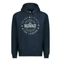 Navy Graphic 365 Nonno The Legend Grandpa Men Funny Gift Premium Hoodie - lanVoArt