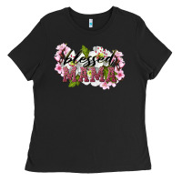 Black Blessed Mama Ladies Tee - LillyAllenDesigns