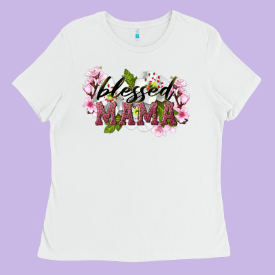 Blessed Mama Ladies Tee Designed By Lillyallendesigns