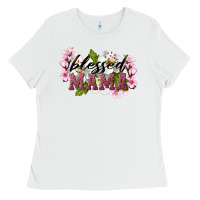 White Blessed Mama Ladies Tee - LillyAllenDesigns