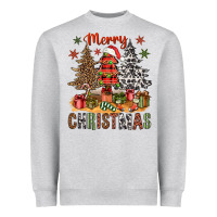 Heather Grey merry christmas with western trees bbs Heavyweight Sweatshirt - BundleAndBundleShop
