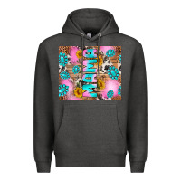 Charcoal Heather western mama Premium Hoodie - RanaPortraitStore