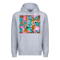 Heather Grey western mama Premium Hoodie - RanaPortraitStore