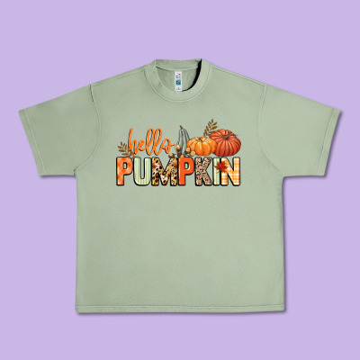 Hello Pumpkin Urban Heavy Tee Designed By Nancycooperartshop
