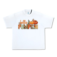 White Hello pumpkin Urban Heavy Tee - NancyCooperArtShop