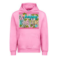 Fuchsia Pink happy easter mousepad Urban Hoodie - BarkalooDesign