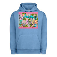Pigment Pebble Blue happy easter mousepad Urban Hoodie - BarkalooDesign