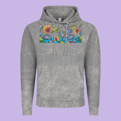 Sea Shells Vintage Hoodie Designed By Tumblerdesignbyshophia