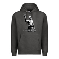 Charcoal Heather techno viking Premium Hoodie - lanVoArt