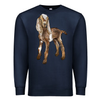 Navy Baby Nubian Goat Premium Sweatshirt - LillyAllenDesigns