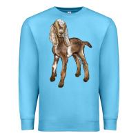 Ocean Blue Baby Nubian Goat Premium Sweatshirt - LillyAllenDesigns