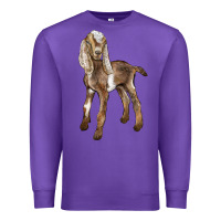 Purple Baby Nubian Goat Premium Sweatshirt - LillyAllenDesigns