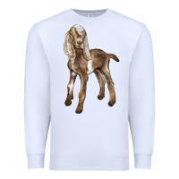 White Baby Nubian Goat Premium Sweatshirt - LillyAllenDesigns