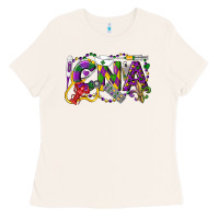 Bone CNA Certified Nursing Assistant Mardi Gras Ladies Tee - LillyAllenDesigns