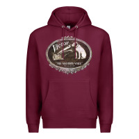 Burgundy his master's voice Premium Hoodie - lanVoArt