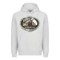 Dove Grey his master's voice Premium Hoodie - lanVoArt