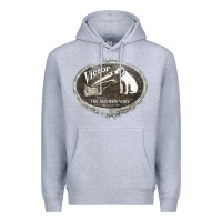 Heather Grey his master's voice Premium Hoodie - lanVoArt