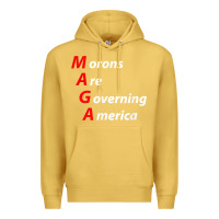 Antique Gold morons are governing america anti trump political t shirt Premium Hoodie - lanVoArt