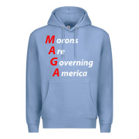 Colony Blue morons are governing america anti trump political t shirt Premium Hoodie - lanVoArt