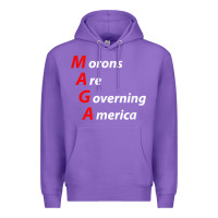 Purple morons are governing america anti trump political t shirt Premium Hoodie - lanVoArt