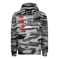 Slate Camo morons are governing america anti trump political t shirt Premium Hoodie - lanVoArt