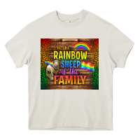 Cream I'm The Rainbow Sheep Of The Family Tumbler Heavy Core Tee - BundleAndBundleShop